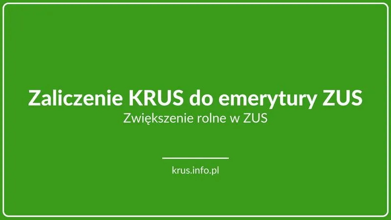 Ubezpieczenie ZUS i KRUS